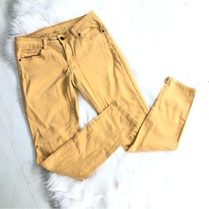 3x$25 Iris Jeans Modern Vintage Yellow Mustard Low Rise Skinny Jeans, 4
